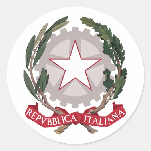 イタリア国章 ラウンドシール (正面)