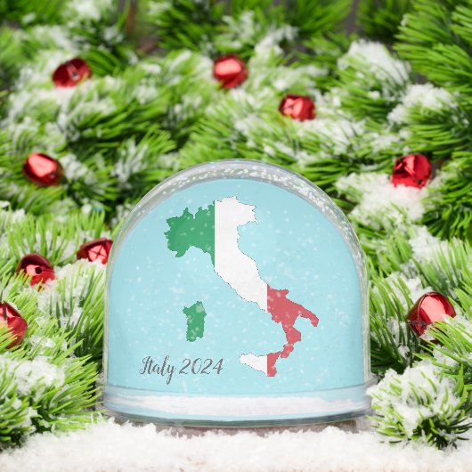 イタリア土産スノーグローブの地図 (クリスマス)