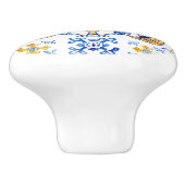 イタリア地中海のシチリア青いタイル セラミックノブ (側面)