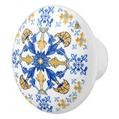 イタリア地中海のシチリア青いタイル セラミックノブ (右)