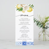 イタリア地中海のフローラレモンブライダルシャワー メニュー (スタンド正面)