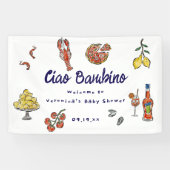 イタリア地中海の赤ちゃん歓迎会 Ciao Bambino 横断幕 (横)
