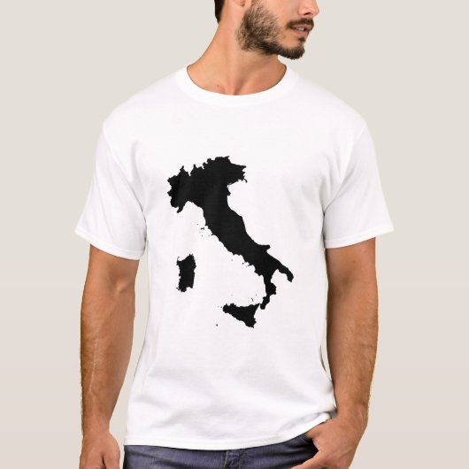 イタリア地図の形 Tシャツ (正面)
