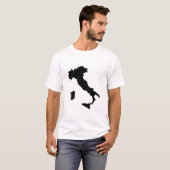 イタリア地図の形 Tシャツ (正面フル)