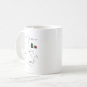 イタリア地図コーヒーマグ - モダントラベルデザイン コーヒーマグカップ (正面左)