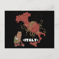 イタリア地図フライングスパゲッティモンスター パスタファリアン