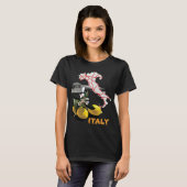 イタリア地図レモン地中海旅行Tシャツ Tシャツ (正面フル)