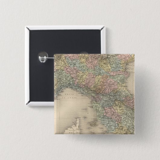 イタリア地図2 缶バッジ (正面&裏面)