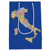 イタリア地図 ギフトバッグ – カラフルな地域デザイン (裏面)