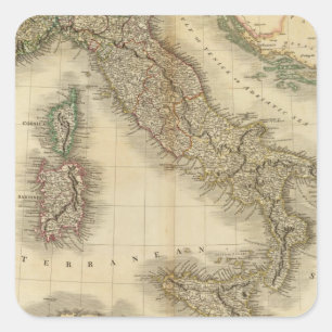 イタリア地図 スクエアシール