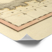 イタリア地図 ポスター (角)