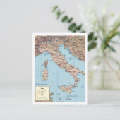 イタリア地図 ポストカード (スタンド正面)