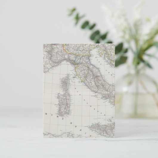 イタリア地図 ポストカード (スタンド正面)