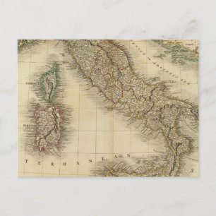 イタリア地図 ポストカード