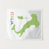 イタリア地域の地図 タペストリー (正面(横))