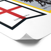 イタリア地域フラグ/150周年記念アートポスター ポスター (角)