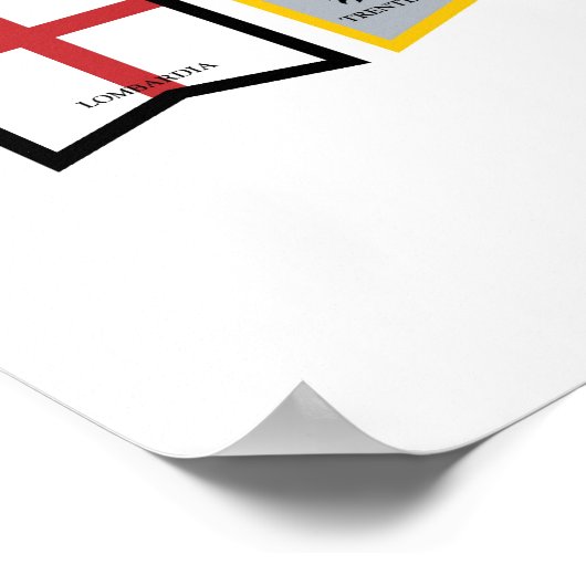 イタリア地域国旗のポスター ポスター (角)