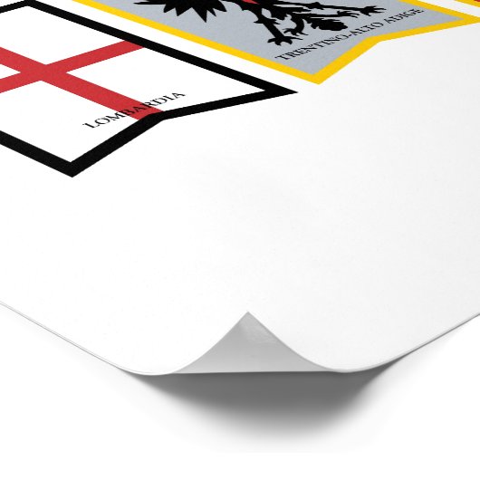 イタリア地域国旗のポスター ポスター (角)