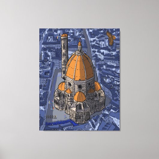 イタリア大聖堂サンロレンツォ キャンバスプリント (正面)