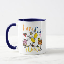 イタリア女子の夏地中海レモンジェラートコーヒー マグカップ