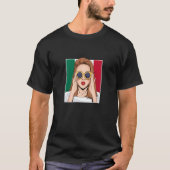 イタリア女子イタリアンイタリア国旗1 Tシャツ (正面)