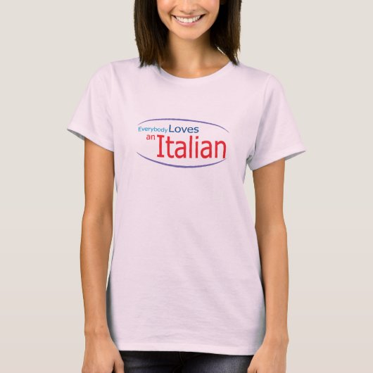イタリア好きな女性用Tシャツ Tシャツ (正面)