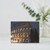 イタリア威厳のあるのローマで夜のコロシアム ポストカード (スタンド正面)