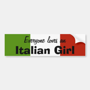 イタリア娘大好きステッカー バンパーステッカー