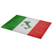 イタリア市、地図および旗 カッティングボード (角)