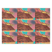 イタリア建築絵画の テーブルクロス (正面(横))