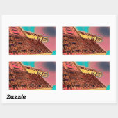 イタリア建築絵画の 長方形シール (シート)