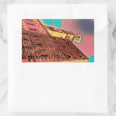 イタリア建築絵画の 長方形シール (バッグ)