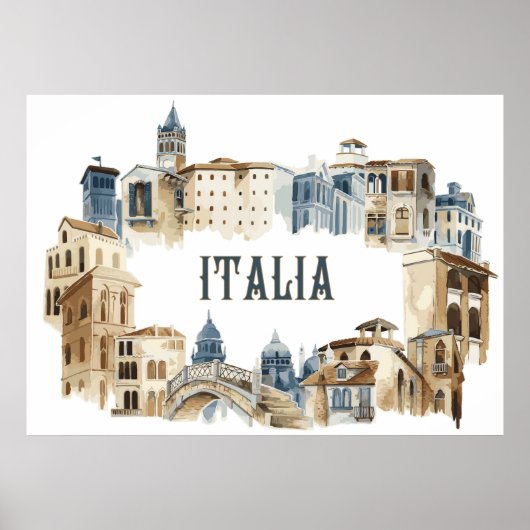 イタリア建築 ポスター (正面)