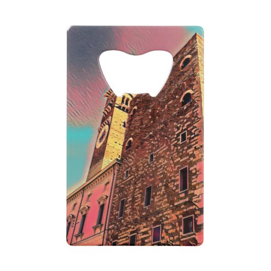 イタリア建絵画築 クレジットカード栓抜き (正面)