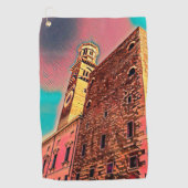 イタリア建絵画築 ゴルフタオル (正面)
