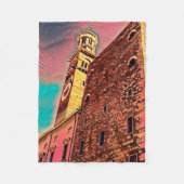 イタリア建絵画築 フリースブランケット (正面)