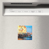 イタリア忙しのヴェネツィアにあるゴンドラ駅 マグネット (インサイチュ (食洗機))