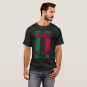 イタリア文化イタリアイタリアン国旗が好き Tシャツ (正面フル)