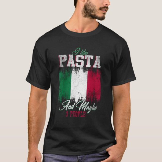 イタリア文化イタリアイタリアン国旗が好き Tシャツ (正面)