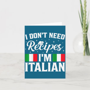 イタリア料理にレシピは不要 カード