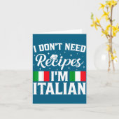 イタリア料理にレシピは不要 カード (黄色い花)