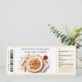 イタリア料理ギフト券 招待状 (スタンド正面)