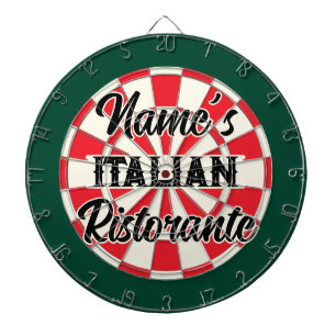 イタリア料理店のヴィンテージスタイル "Your Name" ダーツボード