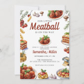イタリア料理 | 水彩ベビーシャワー 招待状 (正面)
