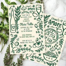 イタリア料理 That's Amore オーダーメイド 結婚前ウェディングシャワー 招待状