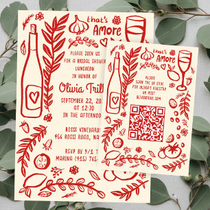 イタリア料理 That's Amore オーダーメイド 結婚前パーティー QR エンクロージャーカード