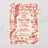 イタリア料理 That's Amore オーダーメイド 結婚前パーティー QR 招待状 (正面)