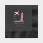 イタリア旅券 箔ナプキン (正面)