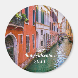 イタリア旅行の家族写真カスタム マグネット