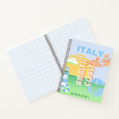 イタリア旅行アート、アマルフィ海岸名門私立校風の、ブルー ノートブック (内部)